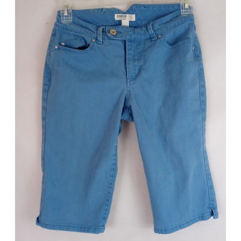 Jeanstar Denim Embroidered Low Rise Capri Jeans Size 8 - Picture 2 of 8